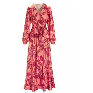 Boston Proper Tropical Nights Print Wrap Maxi Dress